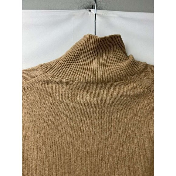 Everlane Women's Medium Cashmere & Wool Blend Turtleneck Sweater Camel Tan - Picture 8 of 11
